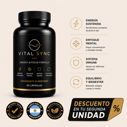 Vital Sync™ — Más claridad. Más energía. Más balance.